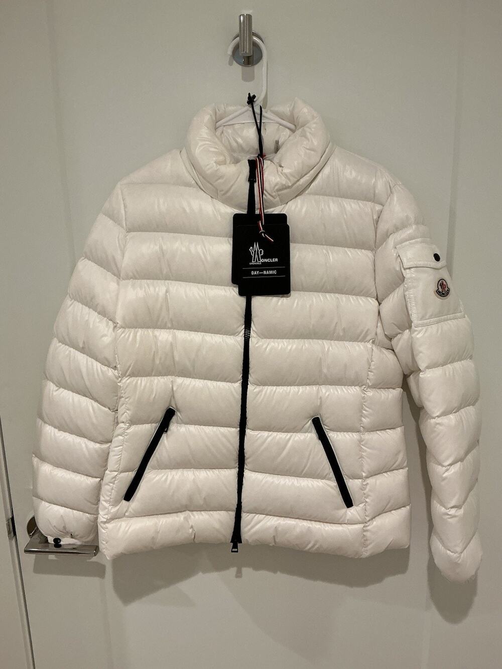 Moncler White Pontaix Giubbotto Goose Down Puffer Jacket With Hood Size 4 - NWT!